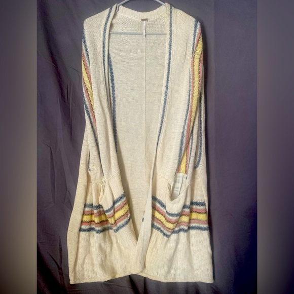 Free People Sleeveless Cardigan Vest XS/S oversized - Picture 2 of 8